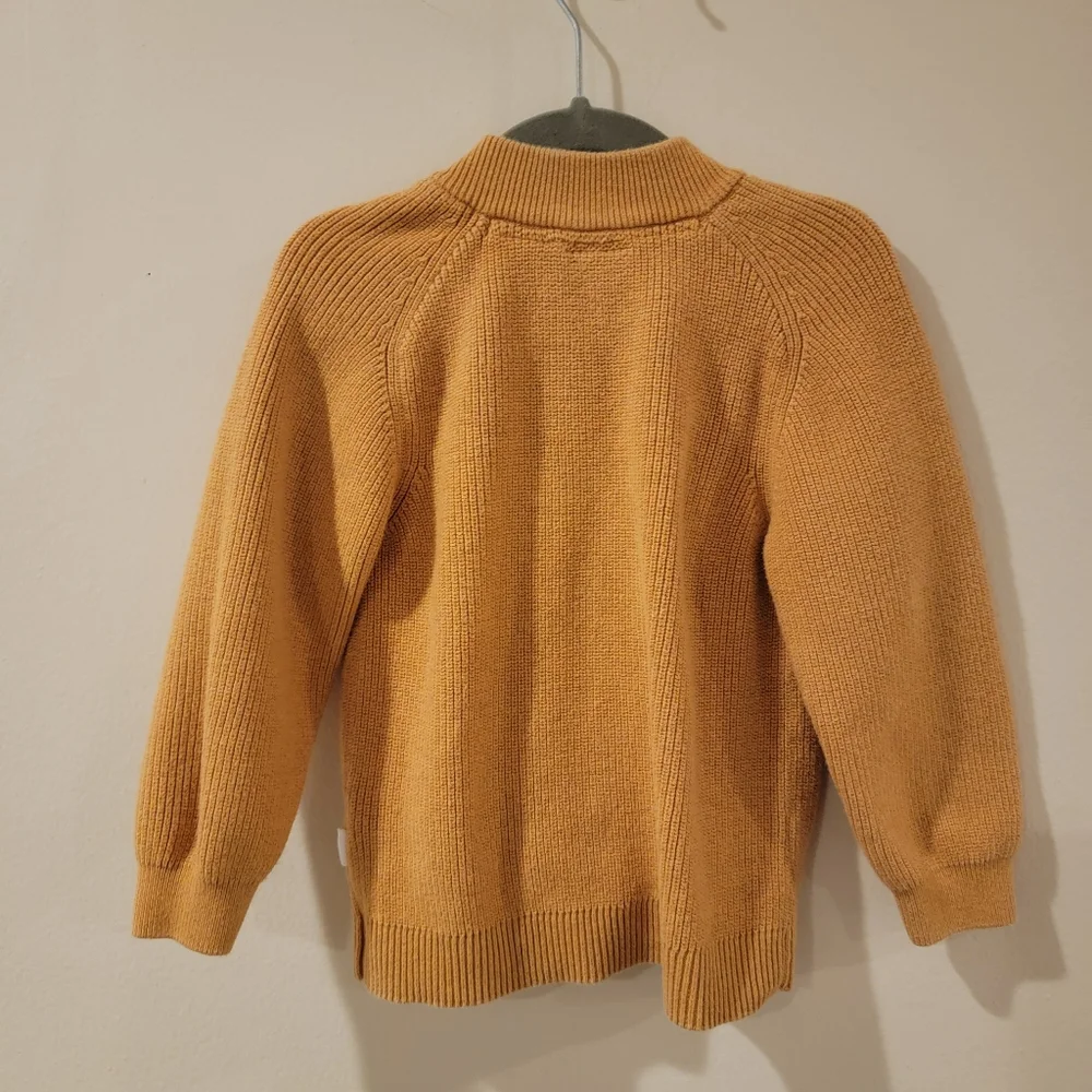 Zara chunky knit mustard yellow color cardigan sweater 2-3t cm 98